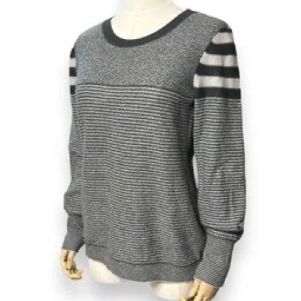 AQUA Striped Cashmere Sweater S